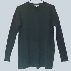 J. Jill green waffle-knit tunic w/pockets sz XS [oversized fit]